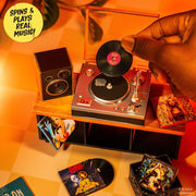 MGA Entertainment Miniverse Real Music Record Player, Mini Playable Vinyl with Classical Rock Remix, Retro Design, Collectible Toy for Ages 8+, 254249