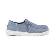 Heydude Wendy Funk Friendship Lace Slip-On Shoes for Women, Navy Blue, Size 11, 44246