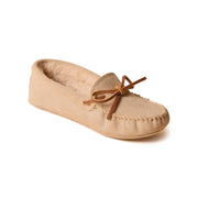 Minnetonka 261 Pile Lined Softsole Slippers for Women - Stone - 7M
