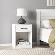 Mainstays MS15013489710WH Ardent Nightstand with 1 Drawer, White