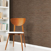 RoomMates Brown Faux Grasscloth Peel and Stick Wallpaper, 20.5 in x 16.5 ft Roll, RMK11312WP