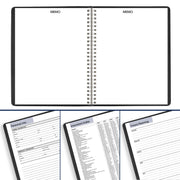 AT-A-GLANCE DayMinder 2026 Monthly Planner, Medium 7 in x 8.75 in, Black Faux Leather Cover, Spiral Bound, G4000026