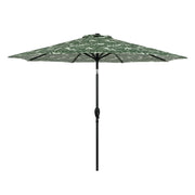 Mainstays MS5608811816001 9' Monstera Palm Crank Lift and 3 Position Tilt Patio Umbrella Multi