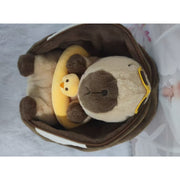 Nouveau Haven Light-Up Plush Capybara with Soft Breathing Glow, Wearable Strap, Novelty Collectible Plush