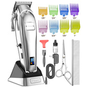 Oneisall K52NTS Professional Dog Grooming Clippers Kit, 2 Speed Cordless Hair Trimmers, 8 Guide Combs