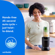 Nutribullet Turbo Personal Blender, 1000W Motor, Rapid Extractor Blade, Matte Black, NB10400AK