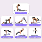 Lunivox 4 in 1 Exercise Pilates Board With Elbow Support And Resistance Bands, Gray