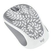 Logitech Compact Wireless Mouse, Floral Gray