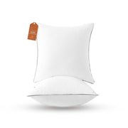 Firm Euro Pillow Insert, 26x26 Inches, Set of 2, Down Alternative Filling, Satin Piping, Green