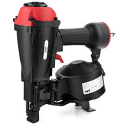 3Plus Pneumatic Roofing Nailer, 11 Gauge 15 Degree Coil, 3/4 to 1-3/4 in Nails, Aluminum Housing, Carbide Nosepiece, Red, HCN45SP