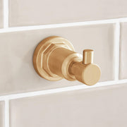Signature Hardware 476967 Greyfield Single Robe Hook, Brushed Gold
