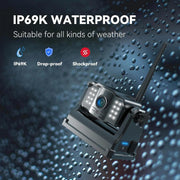 eRapta WRMACT501 Wireless Backup Camera 5'' Monitor 1080P HD Waterproof Night Vision 2 Min DIY