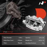 A-Premium Brake Caliper Assembly with Bracket, Front Driver and Passenger Side, 2-Piston, Anti-Rust Coated, Compatible with Jeep Commander 2006-2010 and Grand Cherokee 2005-2010, 2-Piece Set, APBC0127