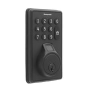 Honeywell 8733501 Electronic Biometric Deadbolt Lock with Touchpad Matte Black Finish