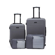 Travelers Club Luggage 4PC Hardside Spinner Luggage Set with 25