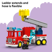 LEGO DUPLO Town Fire Truck Building Toy with Hose, Firefighter Figure, 28 Pieces, Multicolor, Ages 2+, 6585507