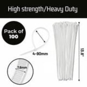 Asoricing 100 Pack Zip Ties, Heavy Duty Cable Ties, Wire Ties for Indoor and Outdoor (13.5 inch) - Material Nylon