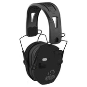 Walker's Razor Slim Quad Bluetooth Electronic Hunting Earmuffs, Black, Tacti-Grip Headband, Gel Earpads, Compact Folding Design