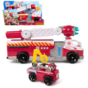 Spin Master PAW Patrol Fire Rescue Rapid Reload Fire Truck with Marshall Figure, Lights, Sound Effects, Movable Ladder, Mini Vehicle, 20-Inch