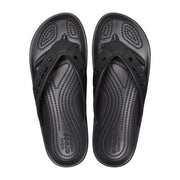 Crocs Baya II Unisex Flip Flops, Lightweight Croslite Foam, Water-Resistant, Black, Men 6/Women 8, 208192-001-M6W8