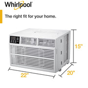 Whirlpool WHAW101CW 10,000 BTU 115V 450 Sq ft Window-Mounted Air Conditioner with Remote Control