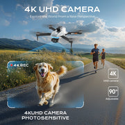 KMT Drone with 4K FPV Camera, Brushless Motor, 40-Min Flight Time, Headless Mode, 360 Flip, Foldable Design, Silver