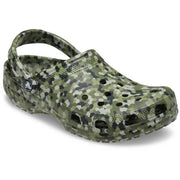 Crocs Men's Classic Confetti Clog, Lightweight Croslite Foam, Pivoting Heel Strap, Green Multi Confetti, 212462-3TC