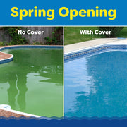 In The Swim 21 Round Above Ground Winter Pool Cover, Polar Plus 10 x 10 Scrim, UV Resistant, Winch and Cable Included, Green