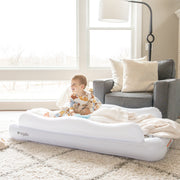 Regalo Inflatable Toddler Travel Bed, Twin XL, Two-Sided Safety Rail Bumpers, Gray PVC Mattress with Air Pump and Carry Bag, Ages 2-5, 5100 DS