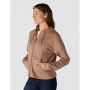 Carhartt Women's Tencel Fiber Series Loose Fit Full-Zip Sweatshirt, Soft Sepia, Medium, 106837