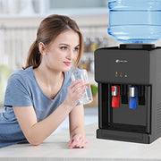 Avalon A1CTWTRCLRBLK Premium Hot/Cold Countertop Water Cooler Dispenser, Black