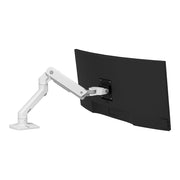 Ergotron HX Desk Mount Arm, Single Monitor VESA Desk Mount, Heavy Duty, White, Fits Up to 49 Inch Screens, Supports 20 to 42 lb, 45-475-216