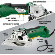 Rotorazer Saw Platinum Power Saw, 500-Watt Motor, Adjustable Depth, Multi-Material Cutting, Yellow, 90RT02YRTP01