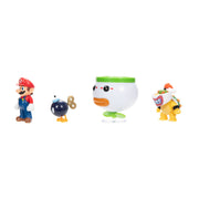 Jakks Pacific Nintendo Super Mario 2.5-Inch Figure Set with Bowser Jr Clown Car and Bob-omb Multicolor