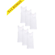 Hanes Boys EcoSmart Tagless Tank Undershirts, Moisture Wicking, Comfort Fit, White, 6-Pack, BRLTA6