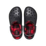 Crocs 210738-001 Classic Lined Buffalo Check Clogs for Ladies - Black/Buffalo Red Plaid - 8M