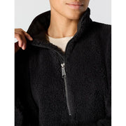 Carhartt Women's Loose Fit Fleece Pullover, 9.7-Oz Polyester, Secure Zipper Pocket, Elastic Cuffs, Black, X-Large, 106470