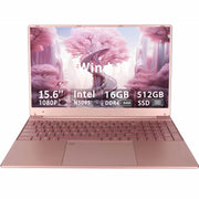 BULANUO ADL-N5095 15.6 High-Performance Laptop, 16GB RAM, 512GB SSD, Windows 11, Backlit Keyboard, Fingerprint Sensor