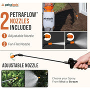 PetraTools HD101 Garden Sprayer, 1 Gallon Pump Sprayer with 52-Inch Hose, Adjustable Nozzles, Pressure Release Valve