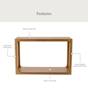 My Texas House Haven MT6425004710002 Console Table, Solid Wood