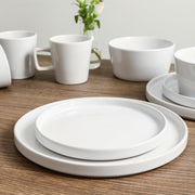 Stone Lain Celina 16-Piece Stoneware Dinnerware Set, White Glossy, Service for 4
