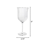 The Pioneer Woman PWD520131051002 Colette Scalloped 15-Ounce Red Wine Glasses, Clear, Set of 4