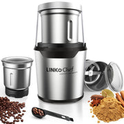 LINKChef CG-9230-US-LCWA Coffee Grinder, Spice Grinder with 4 Blades for Coffee Beans, Spice, Tea