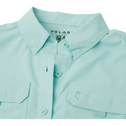 Pelagic Keys Short-Sleeve Fishing Shirt for Ladies - Tropical Aqua - S