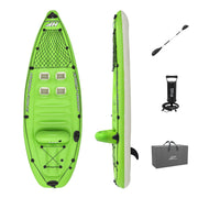 Bestway Hydro-Force Koracle X1 Inflatable Fishing Kayak, 9 ft 4 in, Lightweight Green, Single Seat, 1065097USX23
