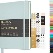 &And Per Se Bullet Dot Journal Notebook, A5 Hardcover with 3 Sticker Sheets & Pen Loop - Choose from