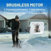 Litheli U20 Cordless Snow Shovel, 20V, 12 Inch Clearing Width, Brushless Motor, 4.0Ah Portable Battery