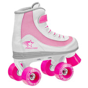 Roller Derby 1978-03 Youth Girls Firestar Roller Skate, Size 3, White/Pink