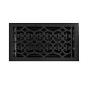 Signature Hardware HV-1017-612-CI Old Victorian Scroll Design Cast Iron Floor Register with Louver, 6