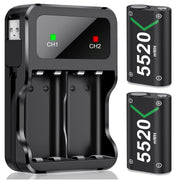 Beboncool Q0820210402-G Controller Battery Pack, 2x2550mAh Capacity, Green, Compatible with Xbox Series X S, Xbox One, Xbox Elite Controllers